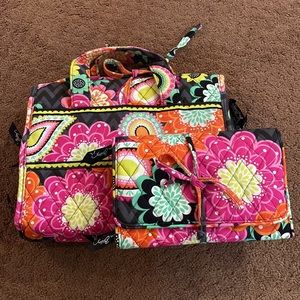 Vera Bradley travel cosmetic case & travel jewelry case